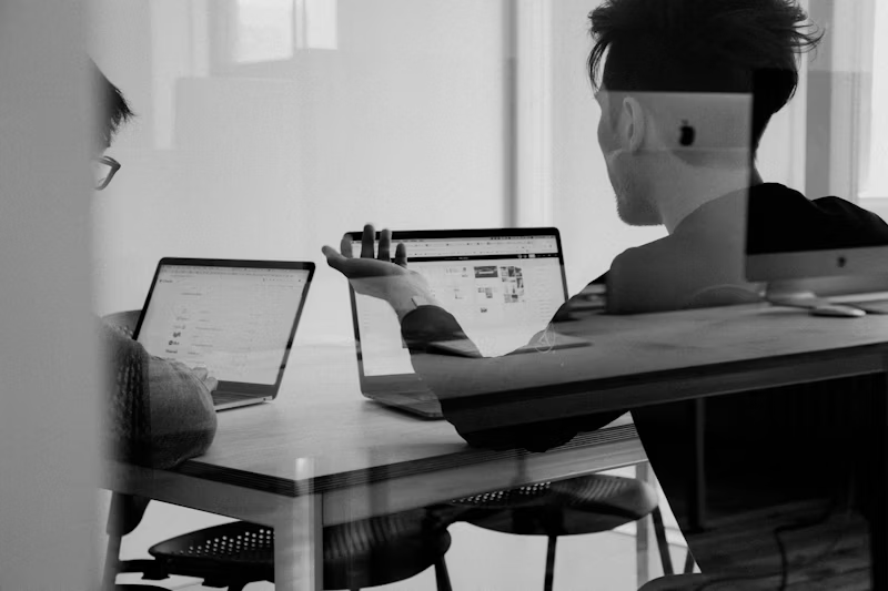 Business owner reviewing financial documents